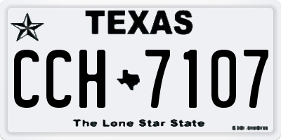 TX license plate CCH7107