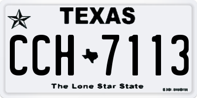 TX license plate CCH7113
