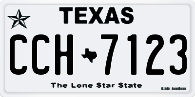 TX license plate CCH7123