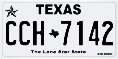 TX license plate CCH7142