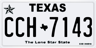TX license plate CCH7143