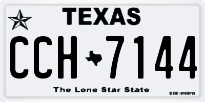 TX license plate CCH7144