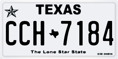 TX license plate CCH7184