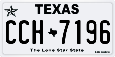 TX license plate CCH7196