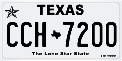 TX license plate CCH7200