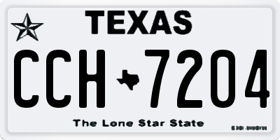 TX license plate CCH7204