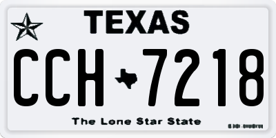 TX license plate CCH7218