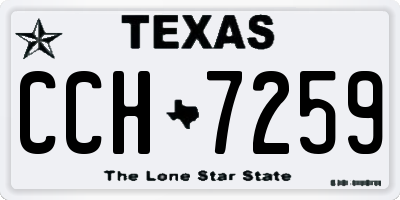 TX license plate CCH7259