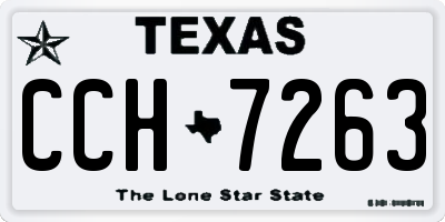 TX license plate CCH7263