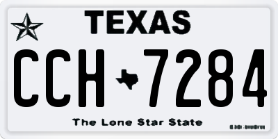 TX license plate CCH7284