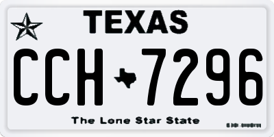 TX license plate CCH7296