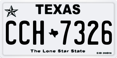 TX license plate CCH7326