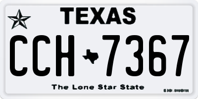 TX license plate CCH7367