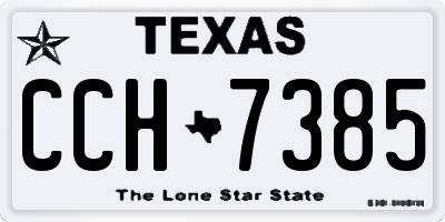 TX license plate CCH7385