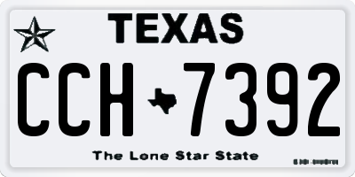 TX license plate CCH7392