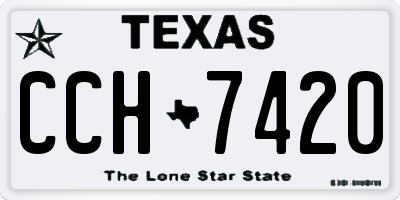 TX license plate CCH7420