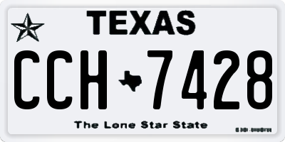 TX license plate CCH7428