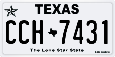TX license plate CCH7431