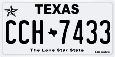 TX license plate CCH7433