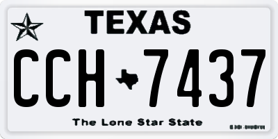 TX license plate CCH7437