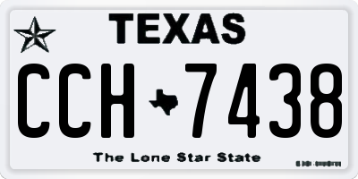 TX license plate CCH7438