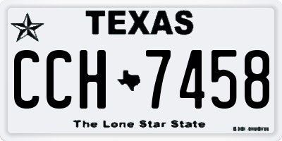 TX license plate CCH7458