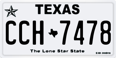 TX license plate CCH7478