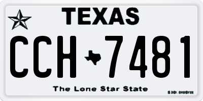 TX license plate CCH7481