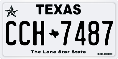 TX license plate CCH7487