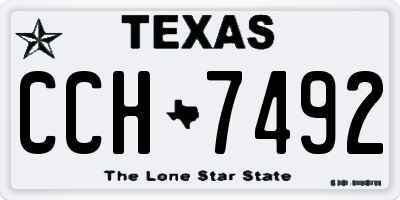 TX license plate CCH7492