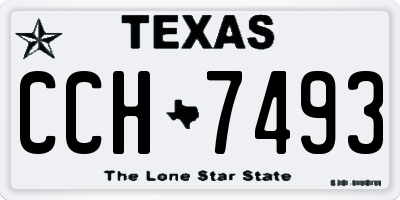 TX license plate CCH7493