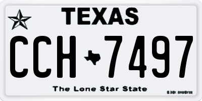 TX license plate CCH7497