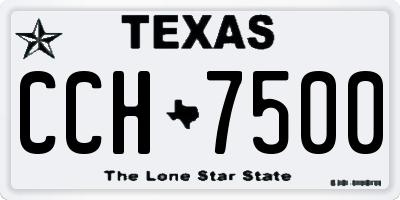 TX license plate CCH7500