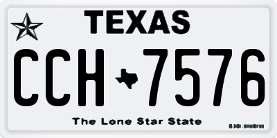 TX license plate CCH7576