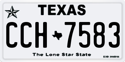 TX license plate CCH7583