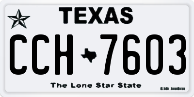 TX license plate CCH7603