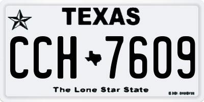 TX license plate CCH7609
