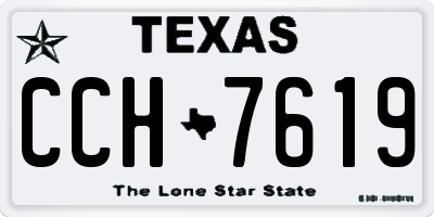 TX license plate CCH7619