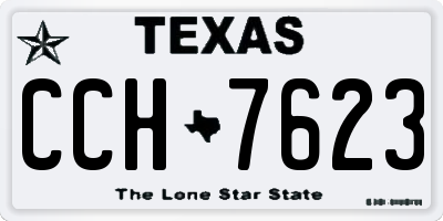 TX license plate CCH7623