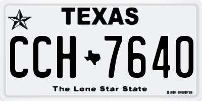 TX license plate CCH7640