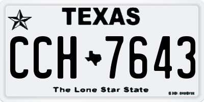TX license plate CCH7643