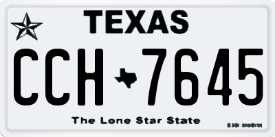 TX license plate CCH7645