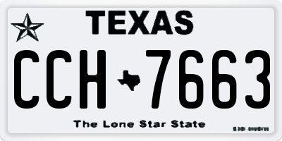 TX license plate CCH7663