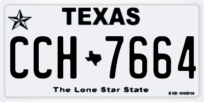 TX license plate CCH7664