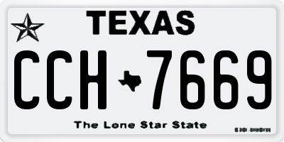 TX license plate CCH7669