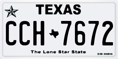 TX license plate CCH7672