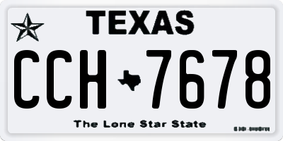 TX license plate CCH7678