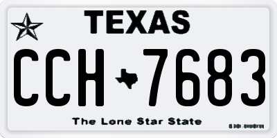 TX license plate CCH7683