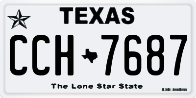 TX license plate CCH7687