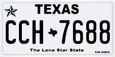 TX license plate CCH7688